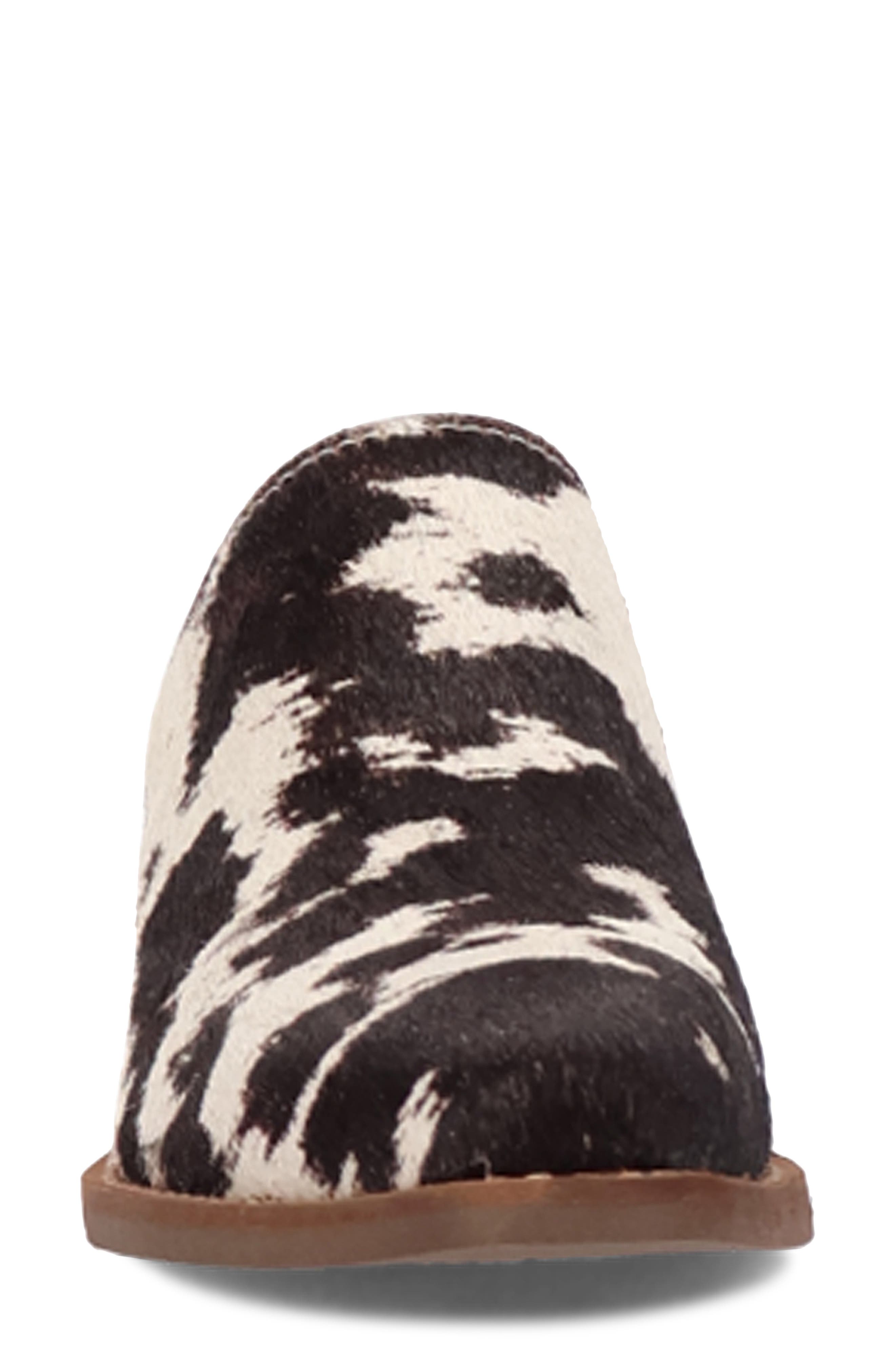 Dingo Calico Genuine Calf Hair Mule, Alternate, color, Cow Print