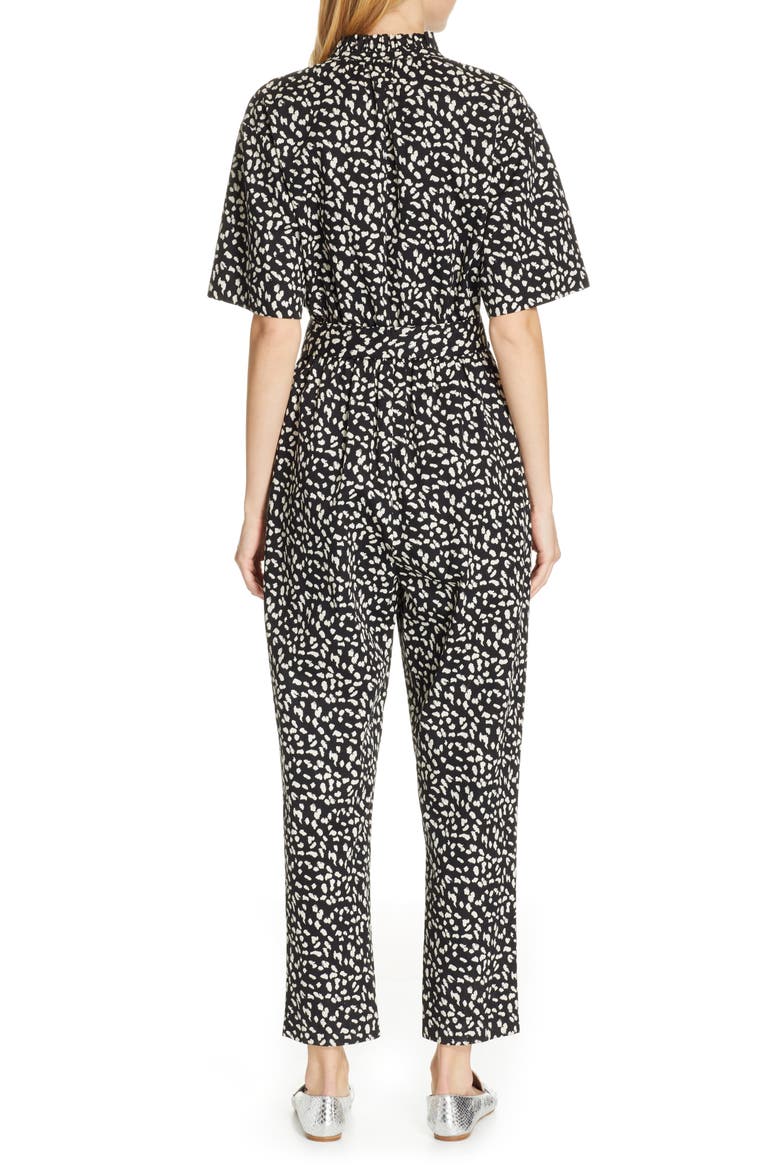 Animal Print Jumpsuit, Alternate, color, BLACK COMBO