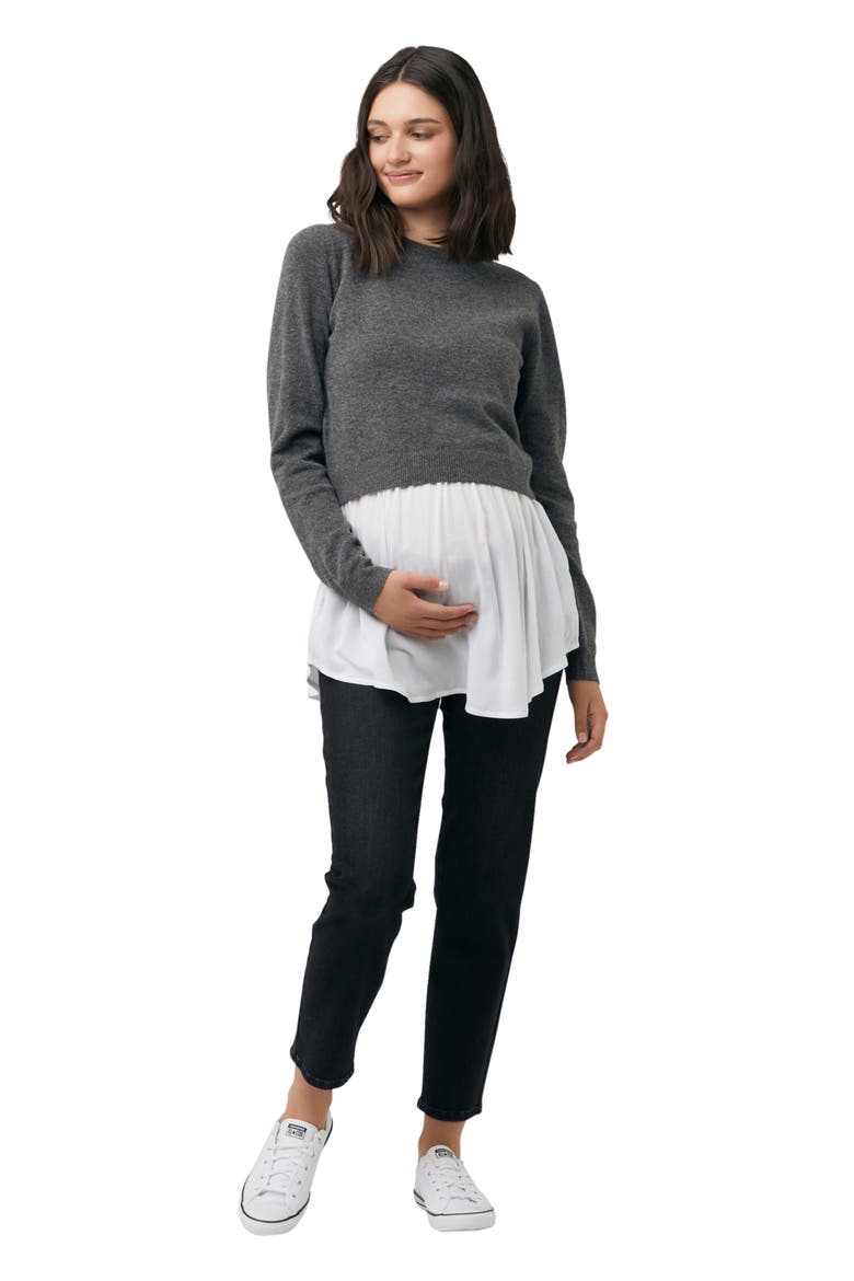 Sandy Detachable Knit, Alternate, color, CHARCOAL