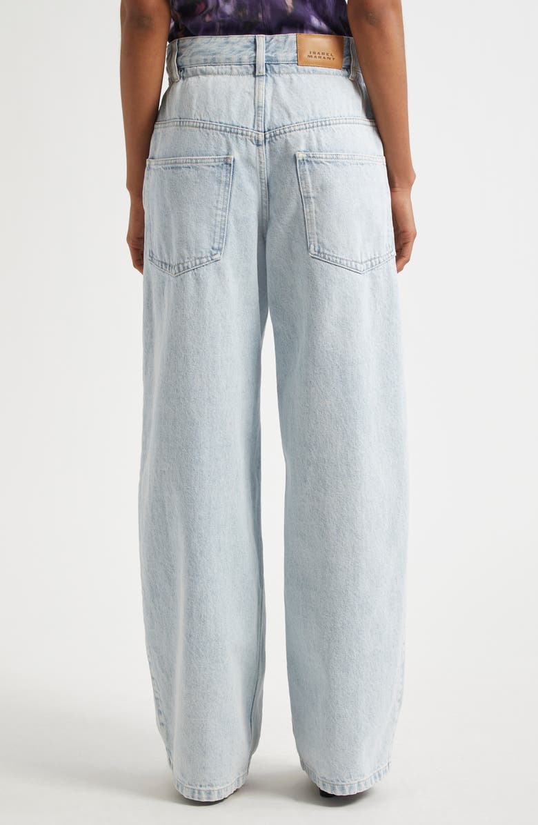 Isabel Marant Étoile Rachelle Pleated Jeans, Alternate, color, Light Blue