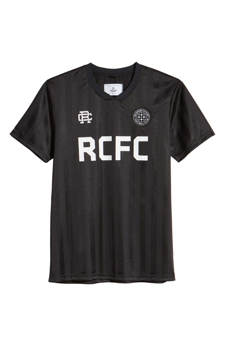 Reigning Champ Football Club Stripe V-Neck Jersey, Alternate, color,