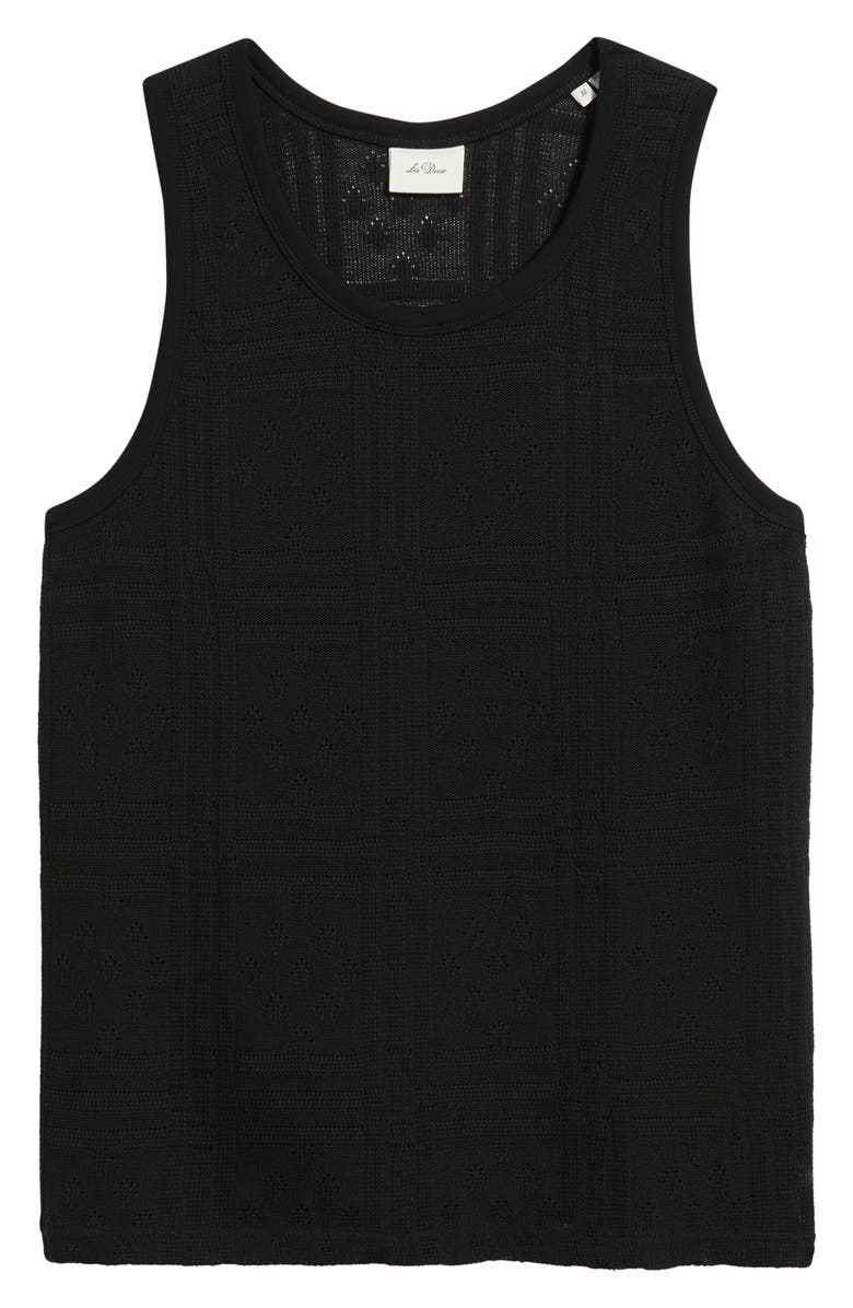 Les Deux Huxley Cotton Blend Pointelle Tank, Alternate, color, Black