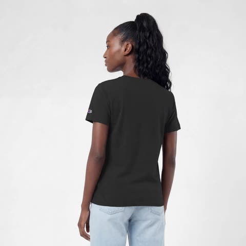 Women's Champion  Black Carolina Hurricanes Wordmark Lockup T-Shirt