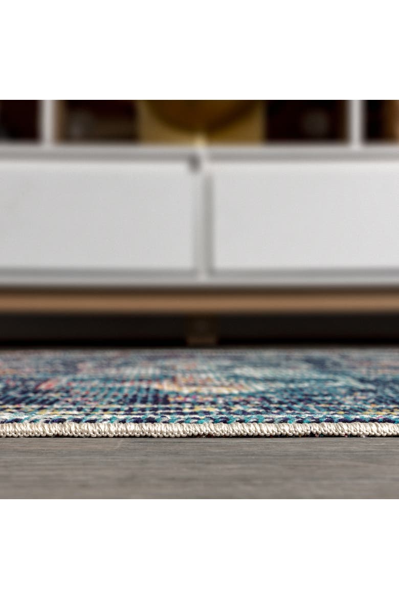Zafra Vintage Medallion Peacock Area Rug, Alternate, color, Peacock Blue/Navy