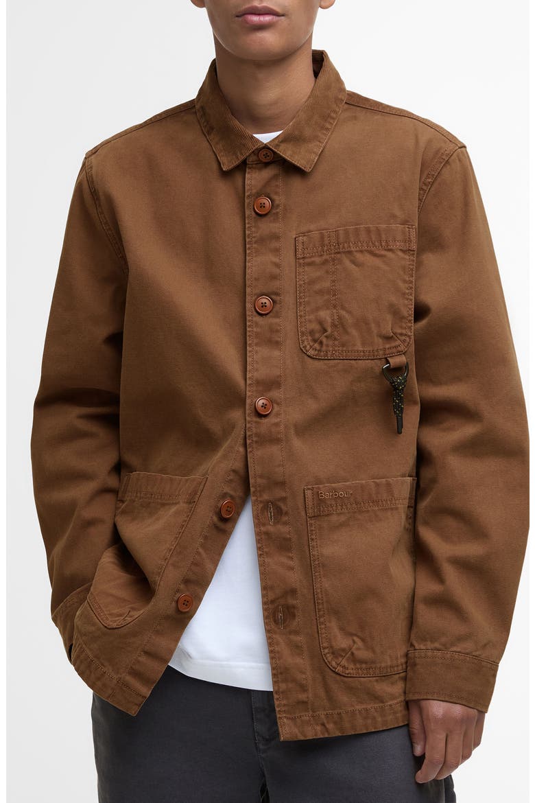 Bowland Cotton Canvas Chore Coat, Main, color, UMBER