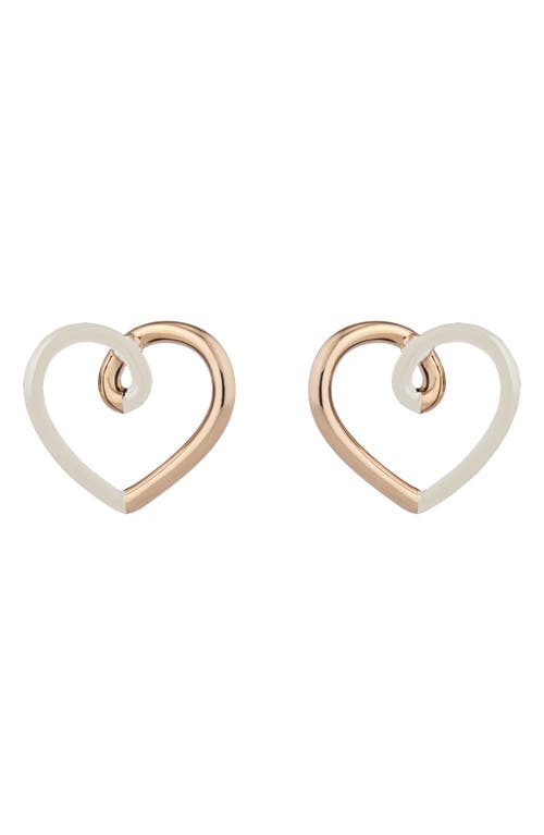 Bea Bongiasca Love Two-tone Heart Earrings In Gold