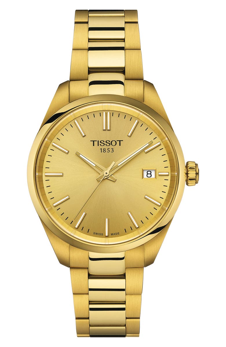 Tissot PR 100 Classic Bracelet Watch, 34mm, Main, color, Gold