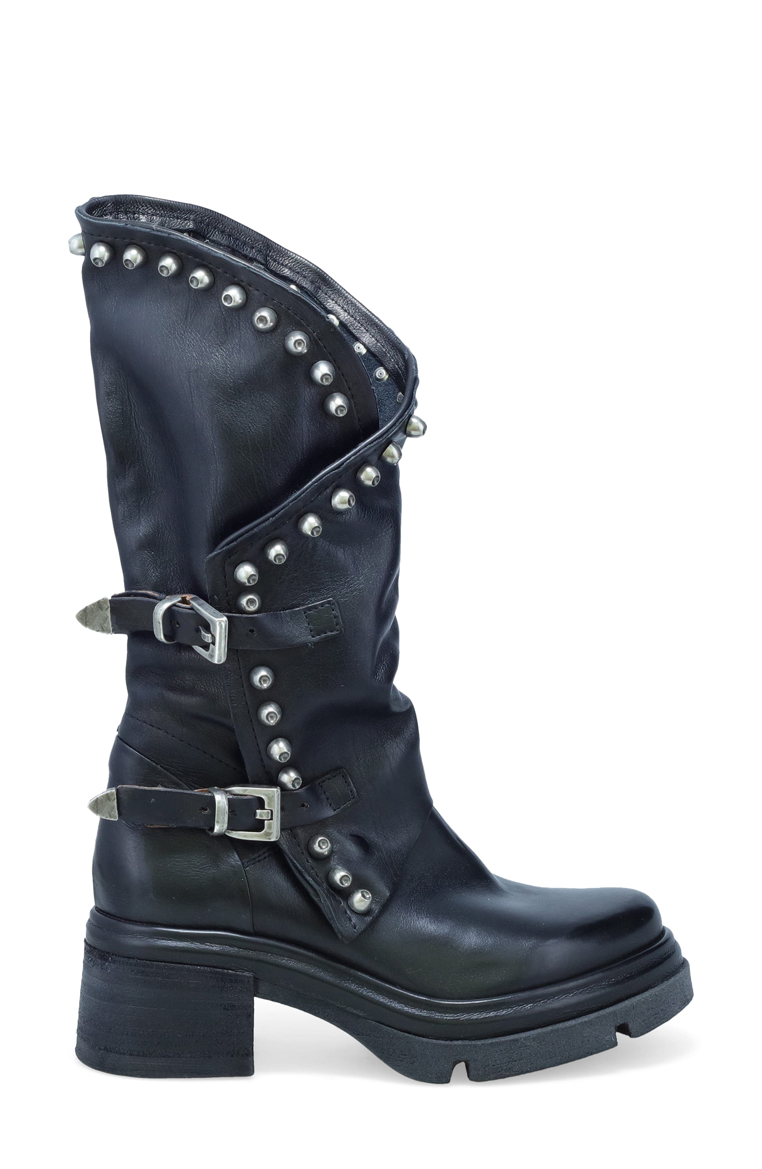 A.S.98 Easton Studded Boot, Alternate, color, Black