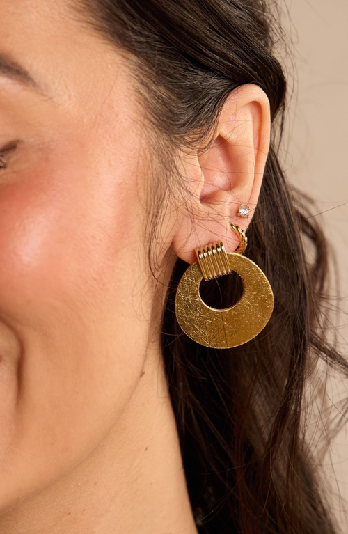 Nickel & Suede Vintage Evan Earrings