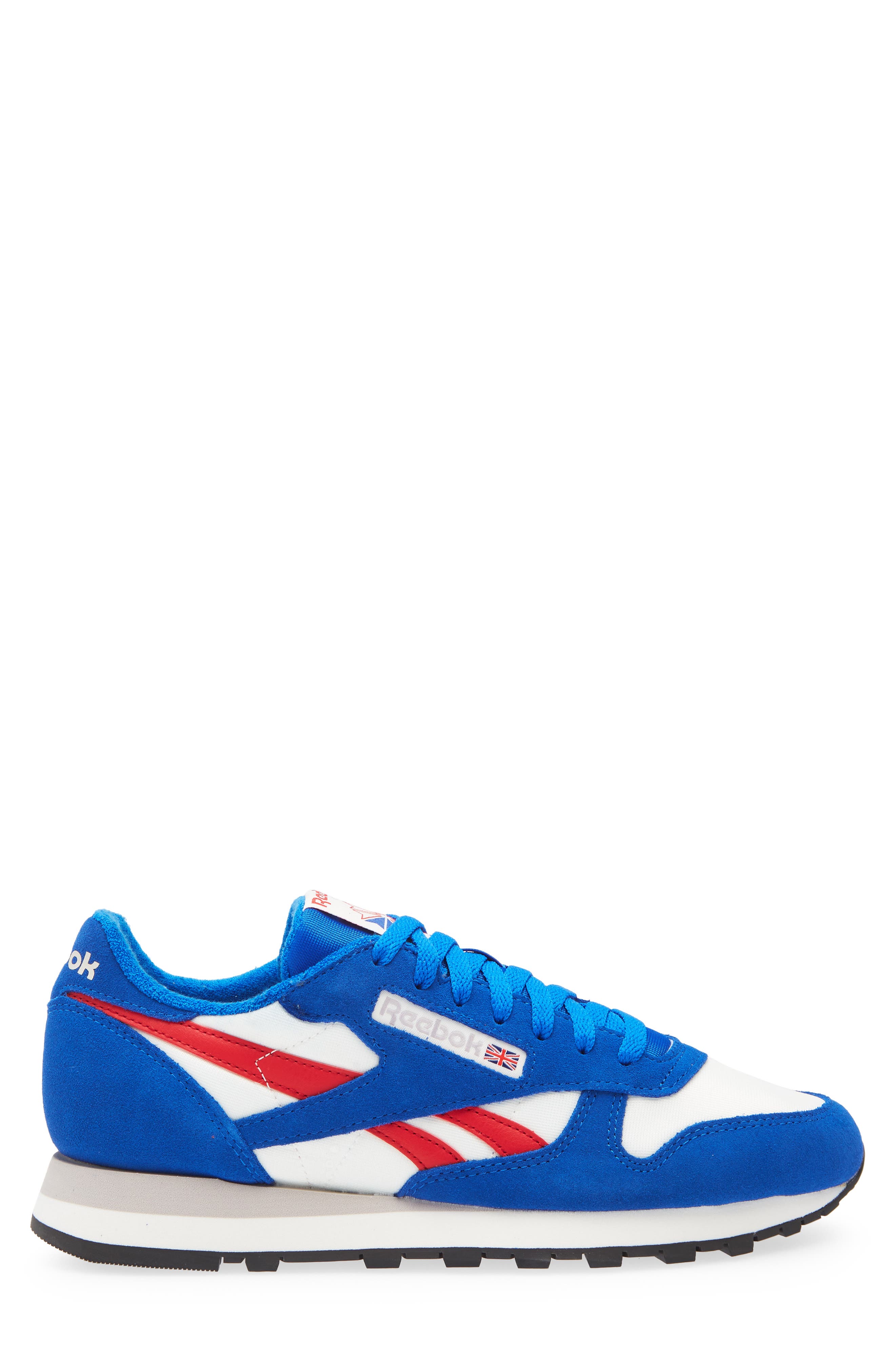 Reebok Classic Leather Sneaker, Alternate, color, Chalk/ Optimum Blue/Vector Red
