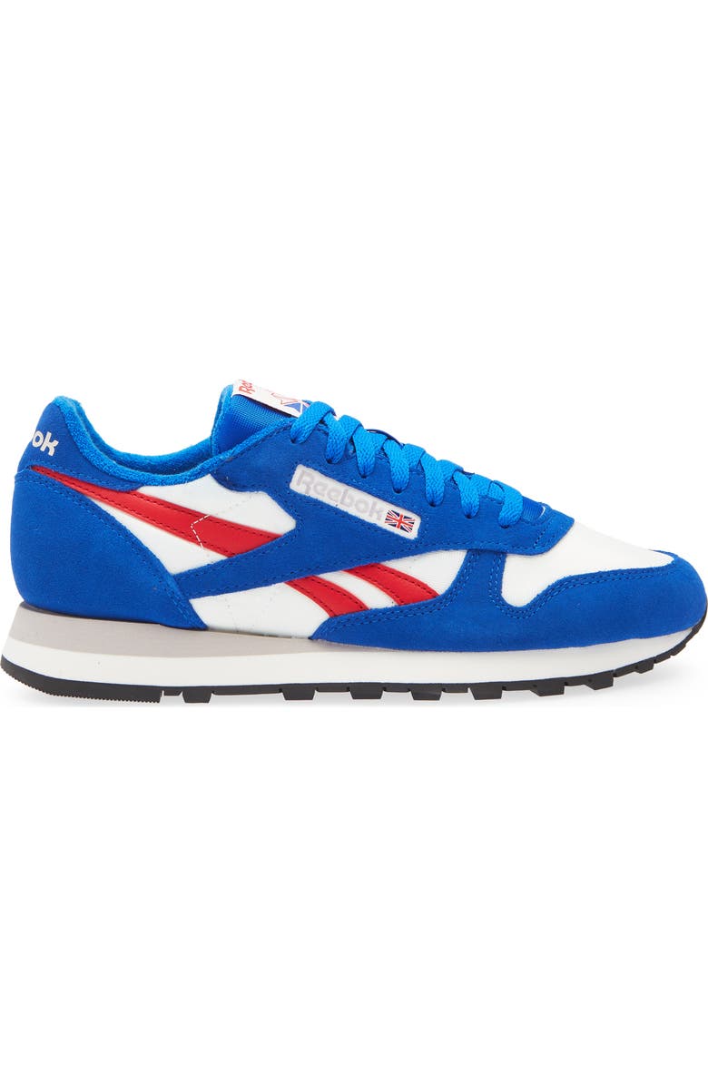 Reebok Classic Leather Sneaker, Alternate, color, Chalk/ Optimum Blue/Vector Red