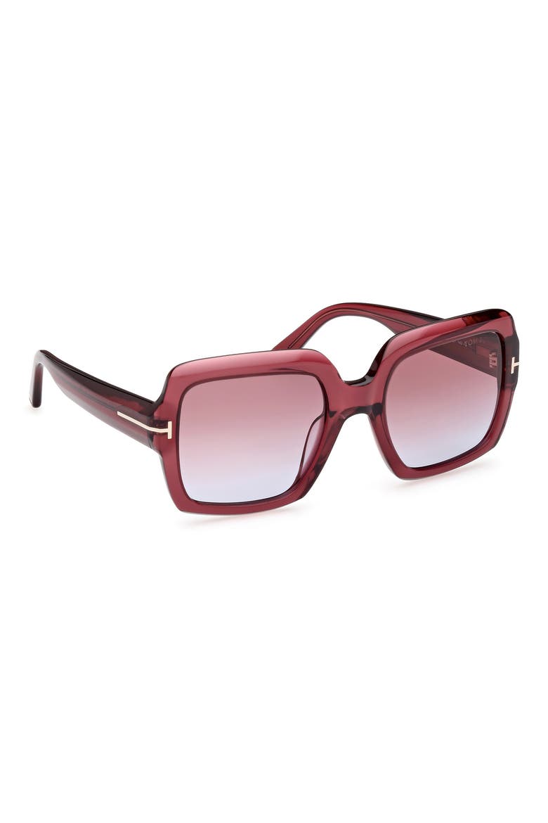 Kaya 54mm Square Sunglasses, Alternate, color, SHINY WINE / VIOLET