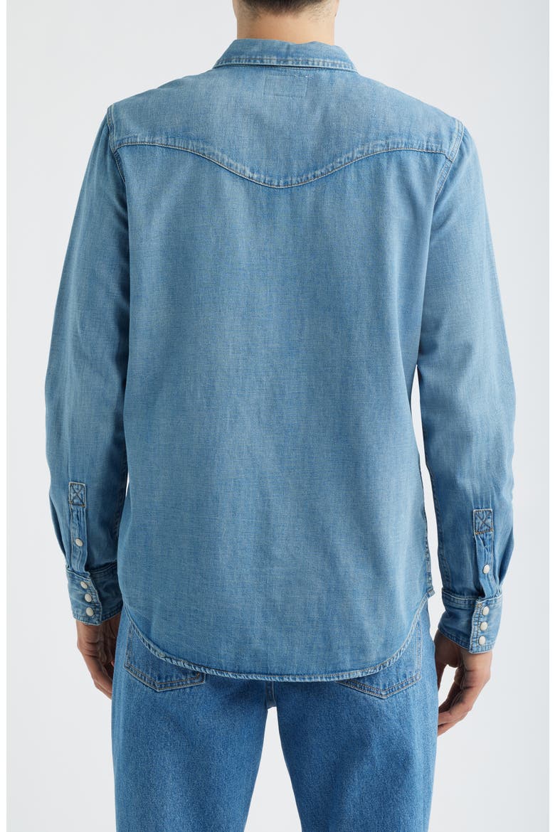 Denim Snap-Up Shirt, Alternate, color, LIGHT WASH