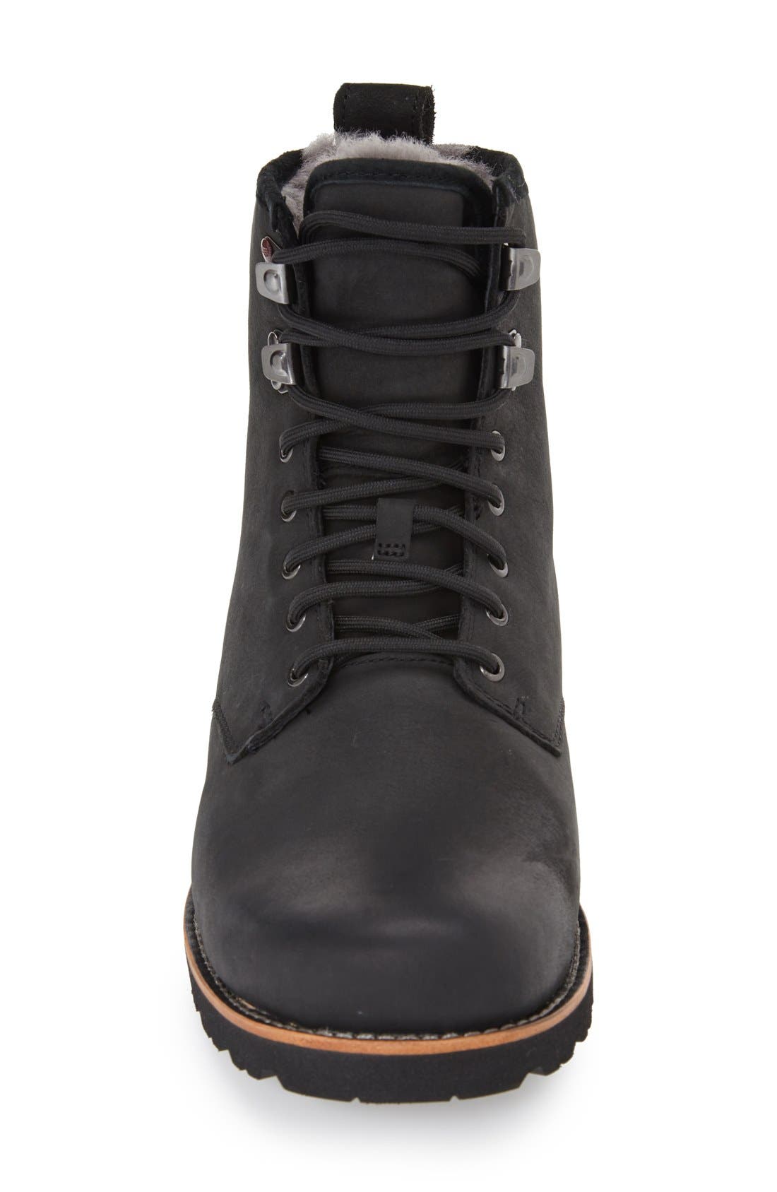 UGG<sup>®</sup> Hannen Plain Toe Waterproof Boot with Genuine Shearling, Alternate, color, 