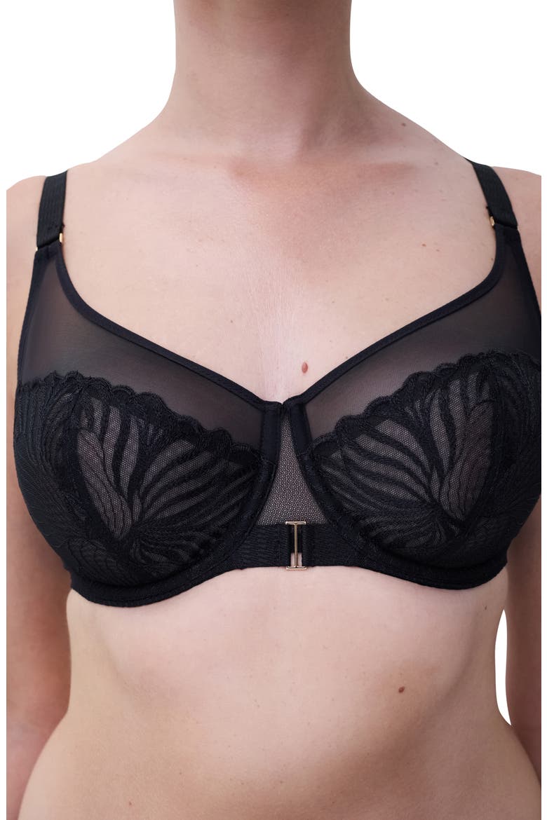 Legend Full Coverage Underwire Bra, Alternate, color, BLACK