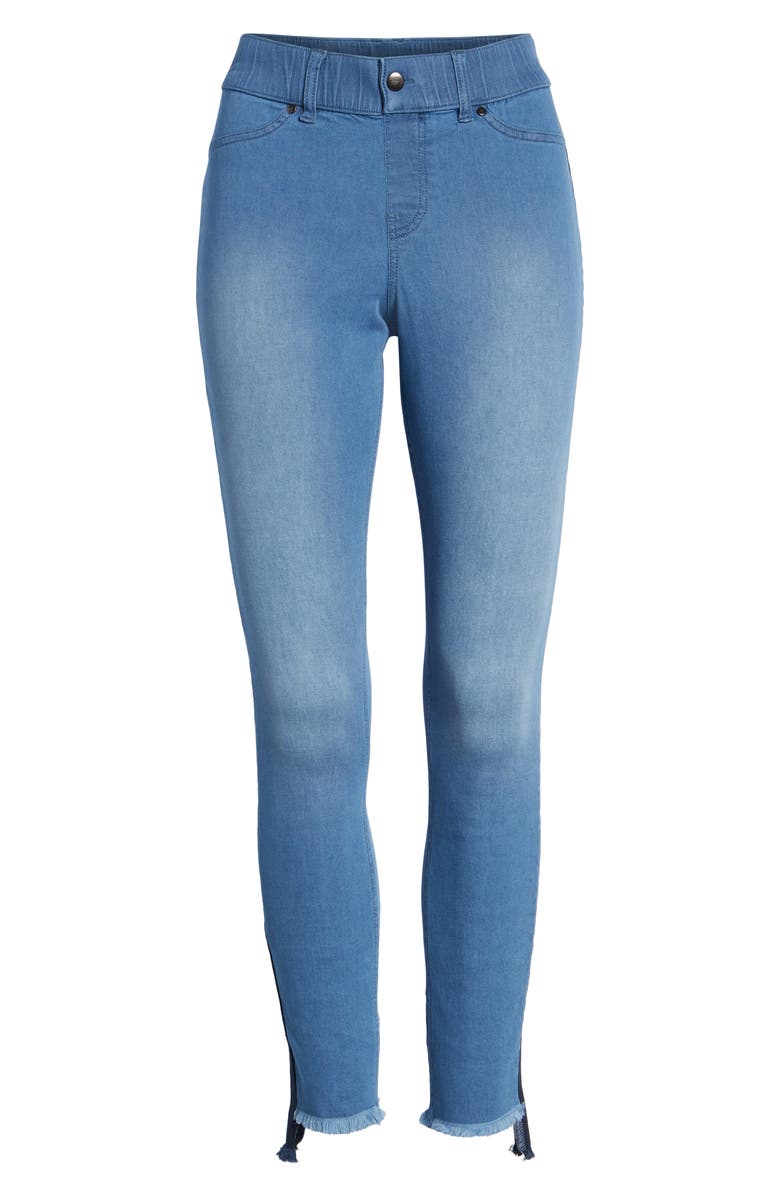 Zeza B by Hue Tuxedo Denim Skimmer Leggings, Alternate, color,