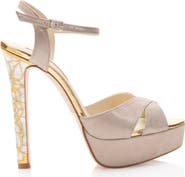 Freya Rose Rose in Bloom Ankle Strap Pearl Heel Sandal