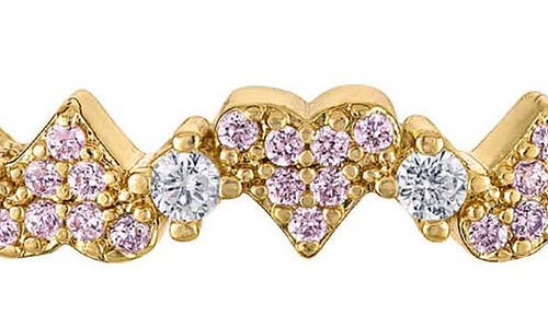 Fzn Kids' Cubic Zirconia Heart Bracelet In Yellow