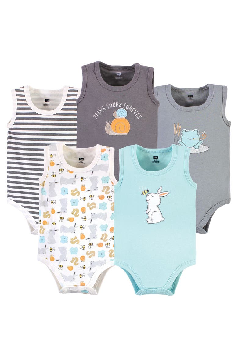 Five-Piece Sleeveless Infant Essentials, Main, color, Bunny And Bee