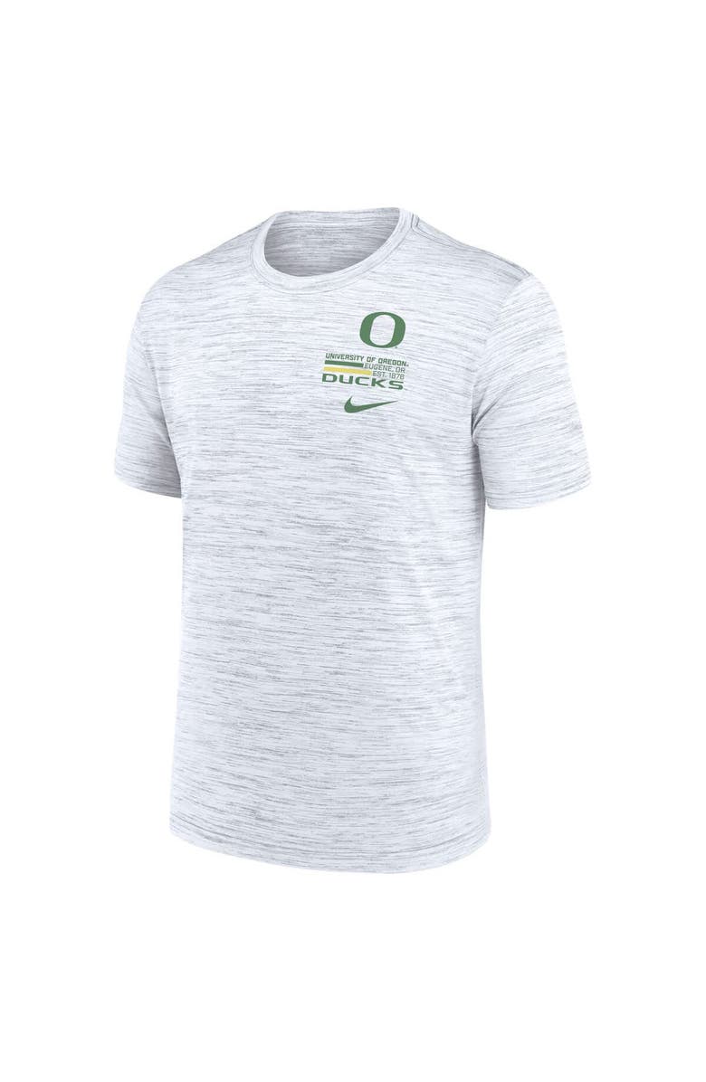 Nike Men's Nike White Oregon Ducks Velocity Stacked Performance T-Shirt, Alternate, color, White