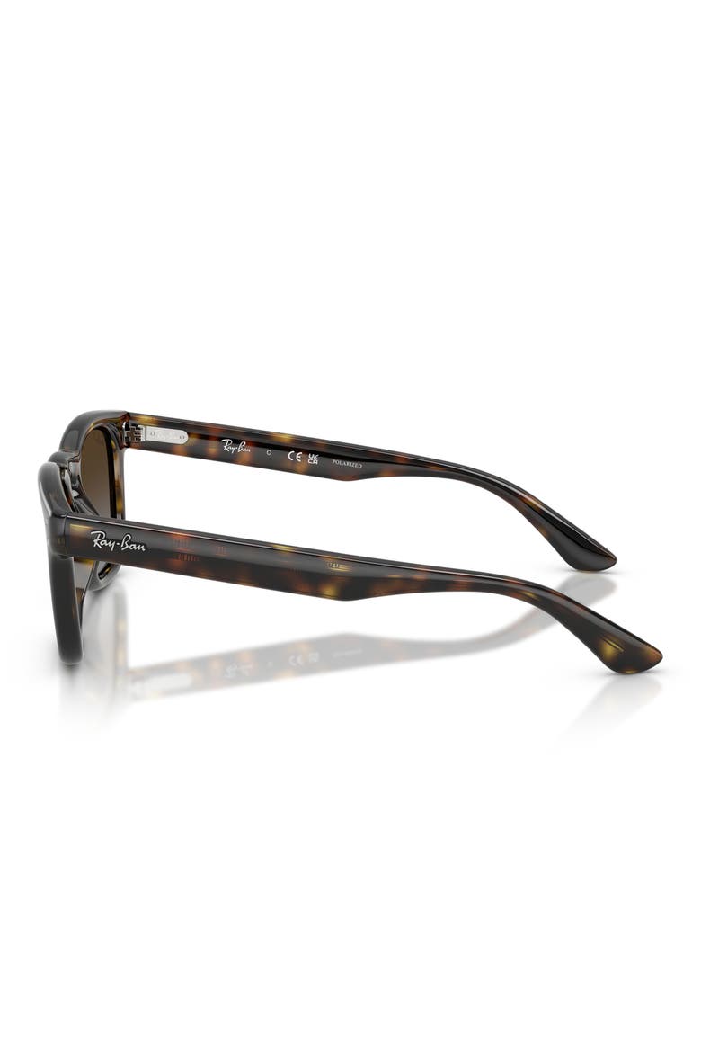 52mm Polarized Square Sunglasses, Alternate, color, HAVANA / POLAR LIGHT GREY