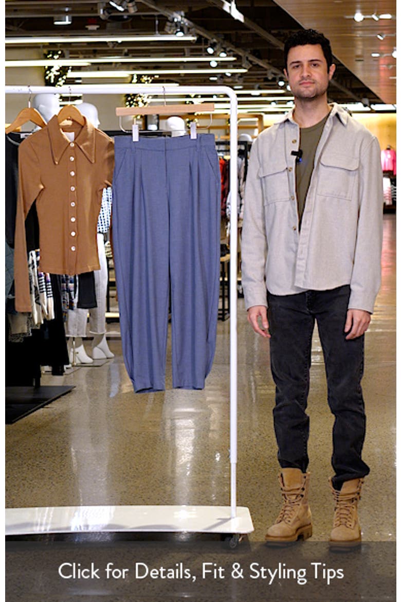 Skyrise Pleated Barrel Pants video