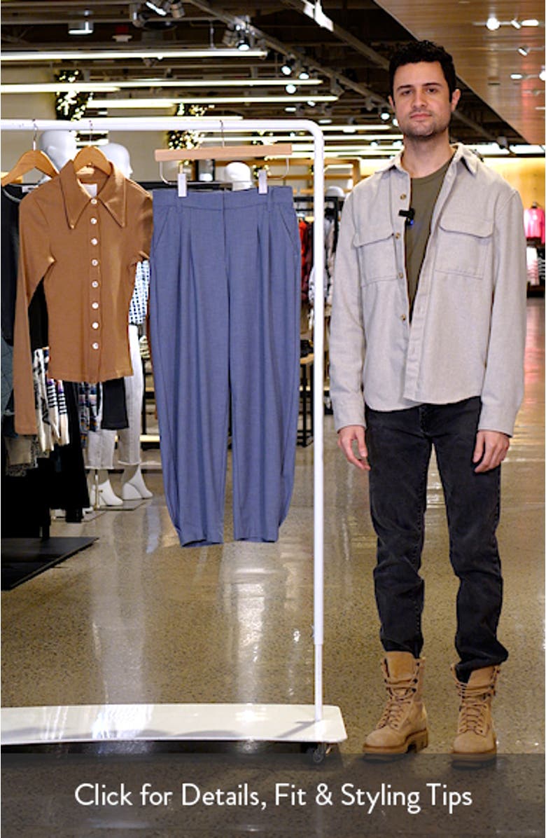 'Ab'Solution Skyrise Pleated Barrel Pants, sales video thumbnail