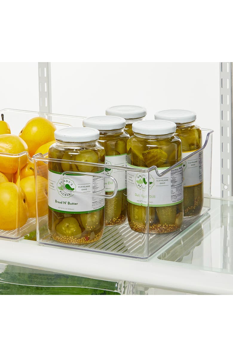 mDesign Plastic Food Storage Organizer Bin for Home and Kitchen - 4 Pack, Alternate, color, Clear