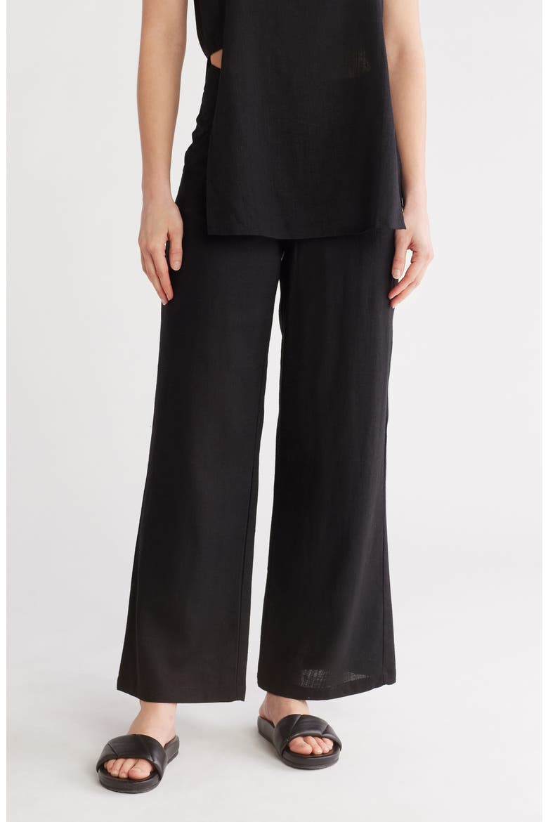Delilah Wide Leg Pants, Main, color, BLACK