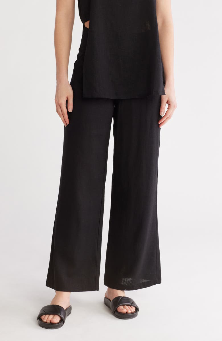 Love By Design Delilah Wide Leg Pants, Main, color, Black