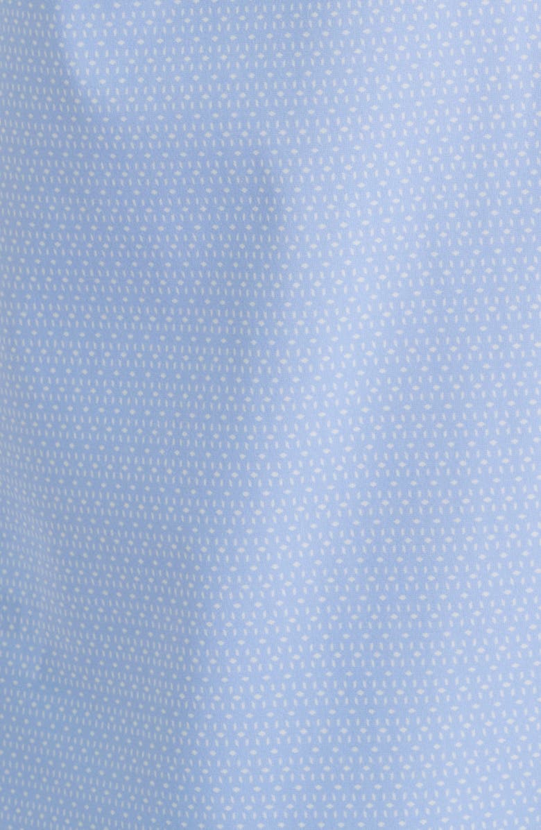 BOSS Roan Kent Geo Print Short Sleeve Performance Button-Up Shirt, Alternate, color, Open Blue