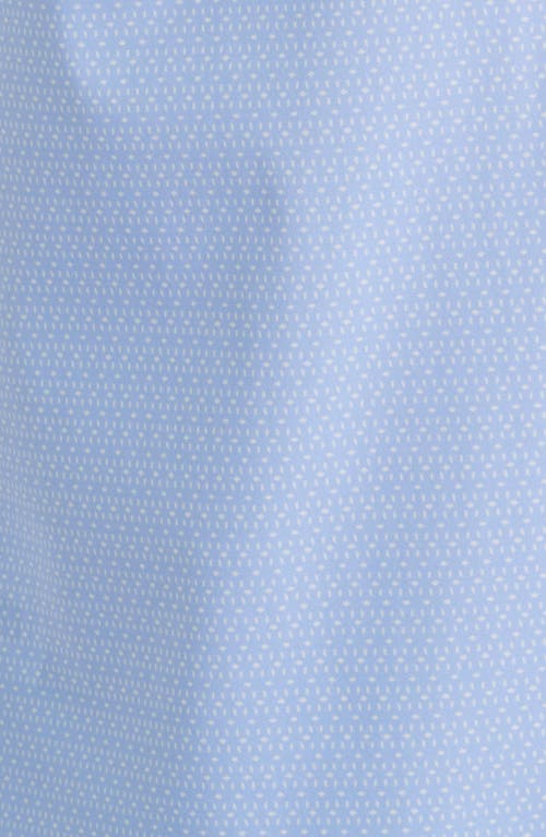 Hugo Boss Boss Roan Kent Geo Print Short Sleeve Performance Button-up Shirt In Blue