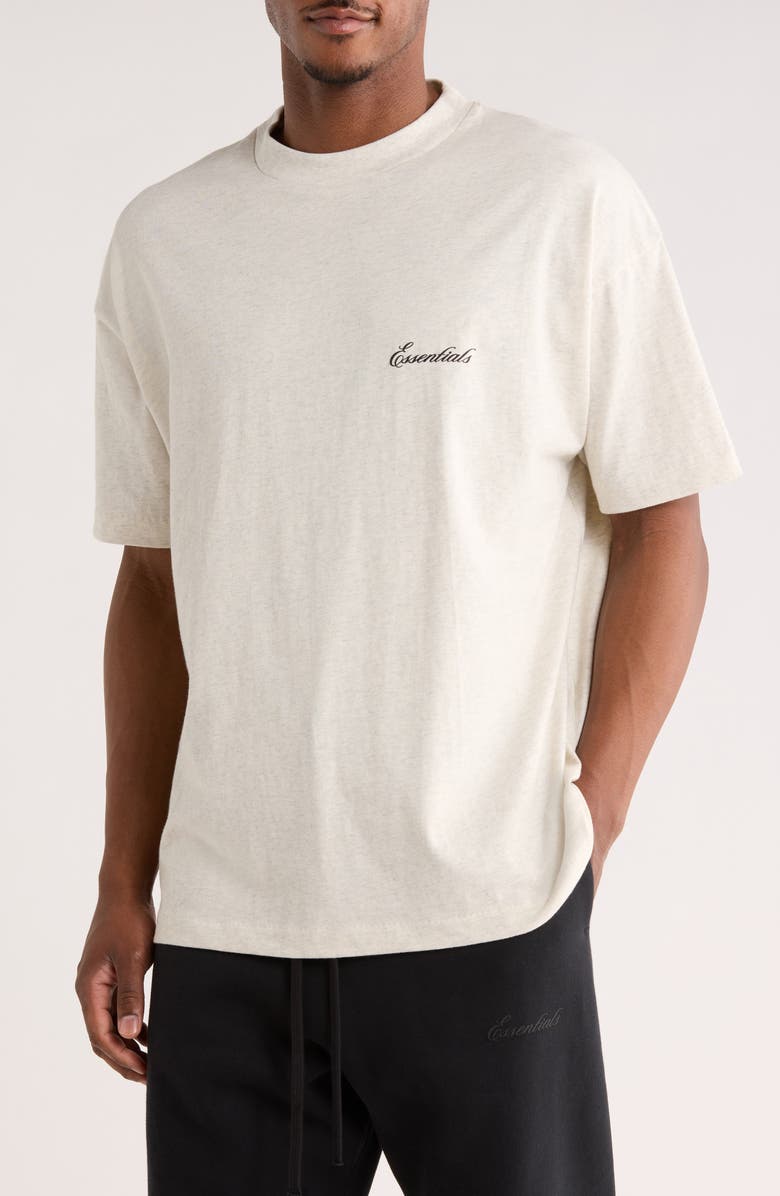 Fear of God Essentials Classic Cotton T-Shirt, Main, color, Oatmeal Heather