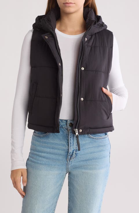 Hooded Quilted Puffer Vest