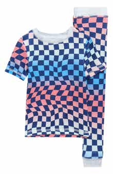 SLEEP ON IT Kids' Print Fitted Short Sleeve Two-Piece Pajamas
