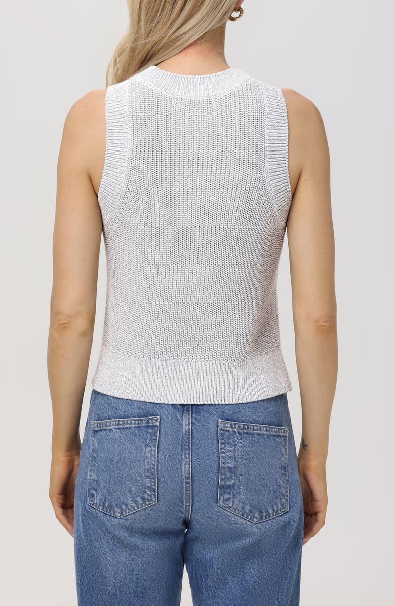 525 Demi Cotton Sleeveless Metallic Sweater, Alternate, color, Glacier Grey