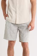14th & Union Linen Blend Trim Fit Shorts