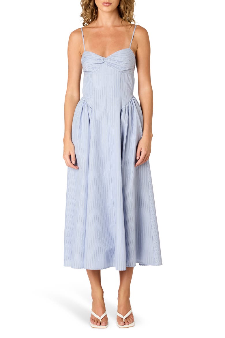 Destene Stripe Sundress, Main, color, SLATE BLUE