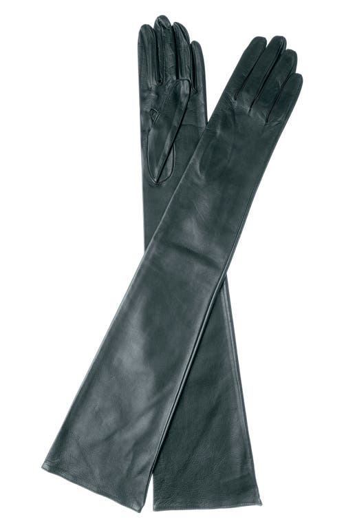 Paula Rowan Montserrat Leather Opera Gloves in Forest Green  product