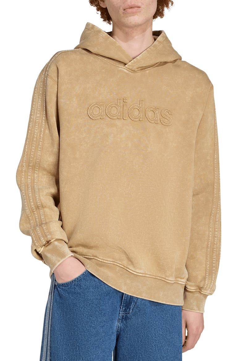 Washed Cotton Blend Hoodie, Main, color, CARDBO
