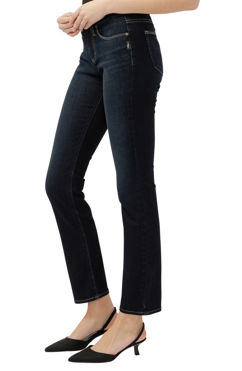 Silver Jeans Co. Suki Curvy Mid Rise Straight Leg Jeans, Alternate, color, 
