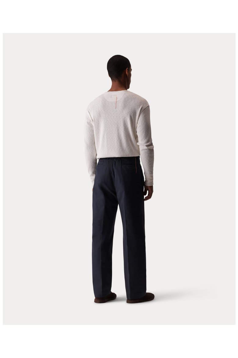 Newyork Pleated Cotton Trousers, Alternate, color, Blue