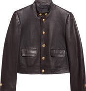 Nili Lotan Hadley Crop Leather Jacket