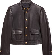 Nili Lotan Hadley Crop Leather Jacket