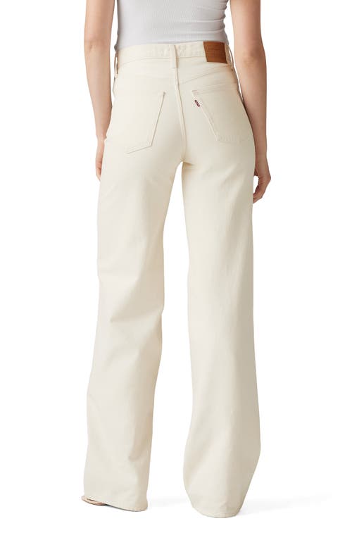 Levi's Ribcage Wide Leg Jeans In Barely Freezing In White