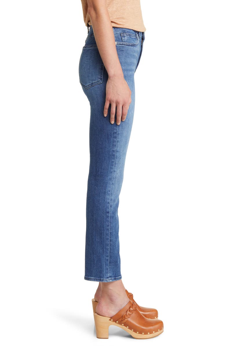 FRAME Le High Ripped Straight Leg Jeans, Alternate, color, Crossings