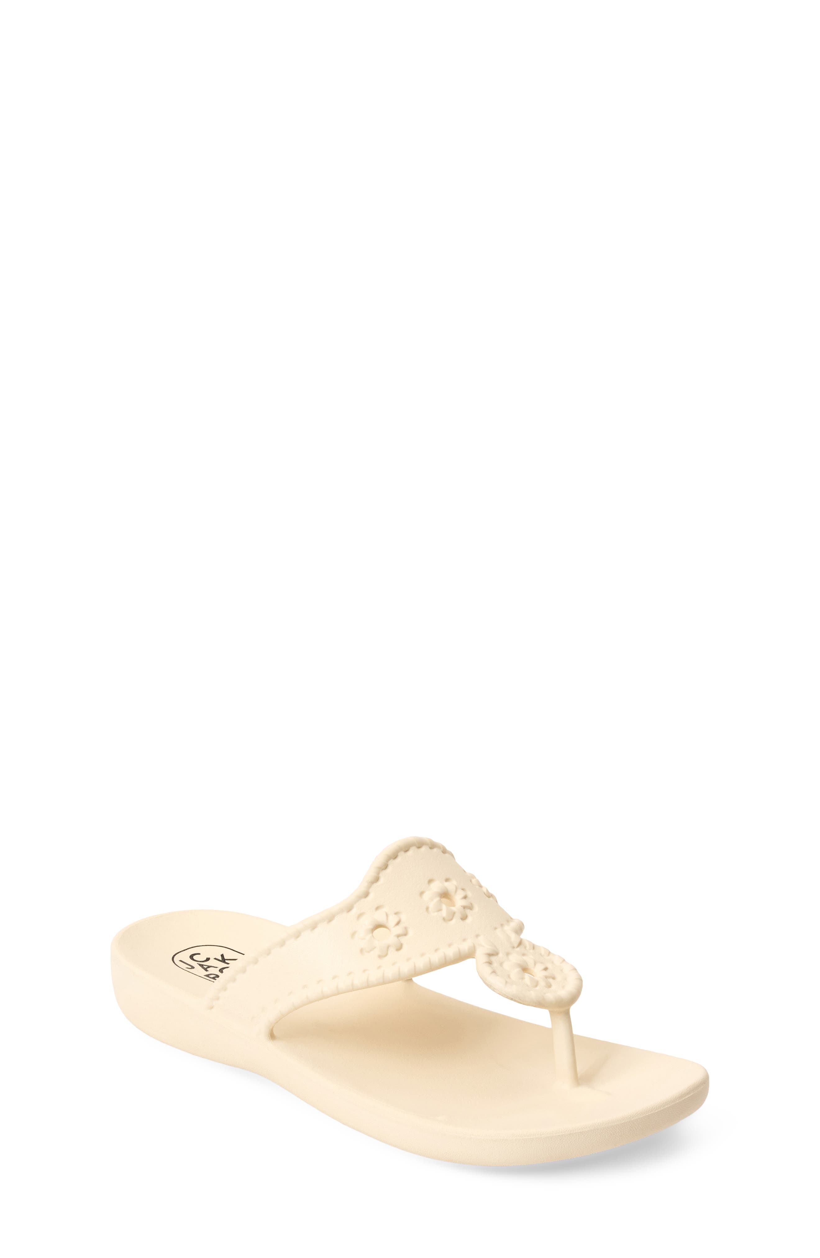 Jack Rogers Kids' Jacks Flip Flop, Main, color, Cream