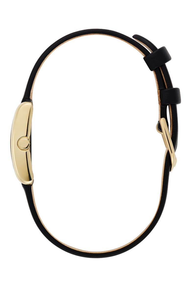 Petit Grove Tank Leather Strap Watch, 16mm x 24mm, Alternate, color, IVORY
