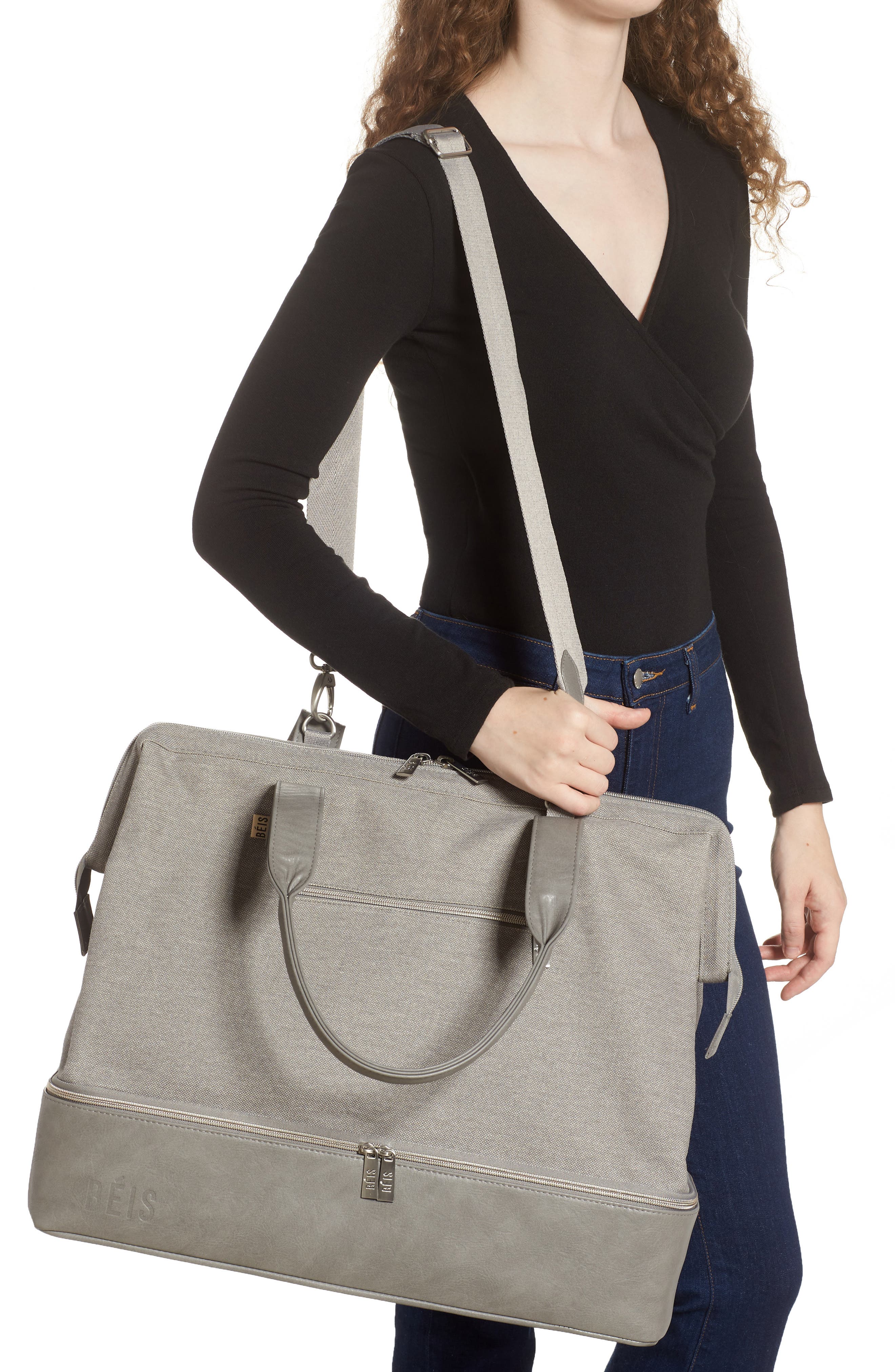 The Weekender Travel Bag, Alternate, color, GREY