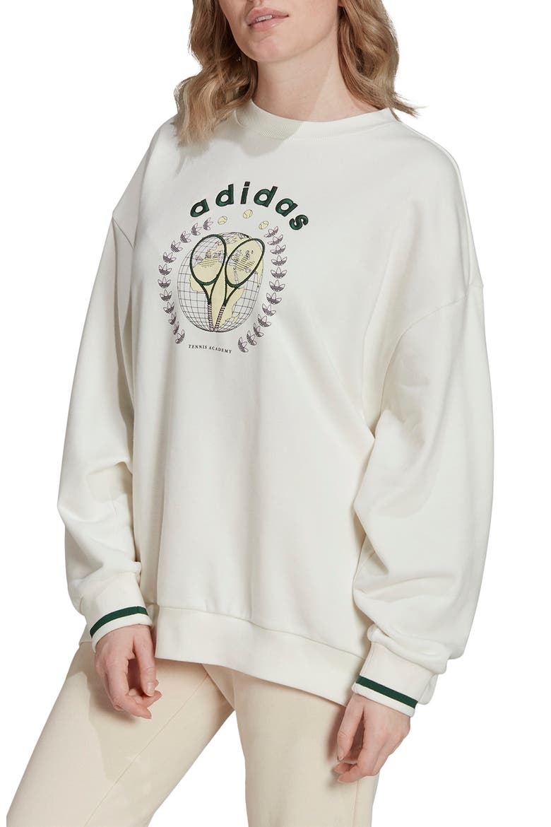 Tennis Graphic Sweatshirt, Main, color, OFF WHITE